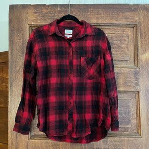 Wilfred Free - Red & Black Plaid Flannel